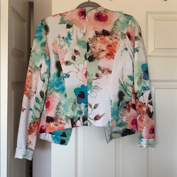 Floral Moto Jacket Sz Small - Picture 3 of 5